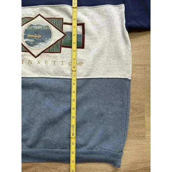 Vintage 80s 90s Limited Edition Lake Poinsett Camp SD Colorblock Crewneck XL - Picture 9 of 13